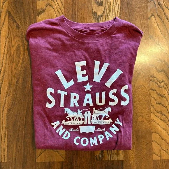 Levi's Men’s Burgundy Graphic Tee - Picture 1 of 2